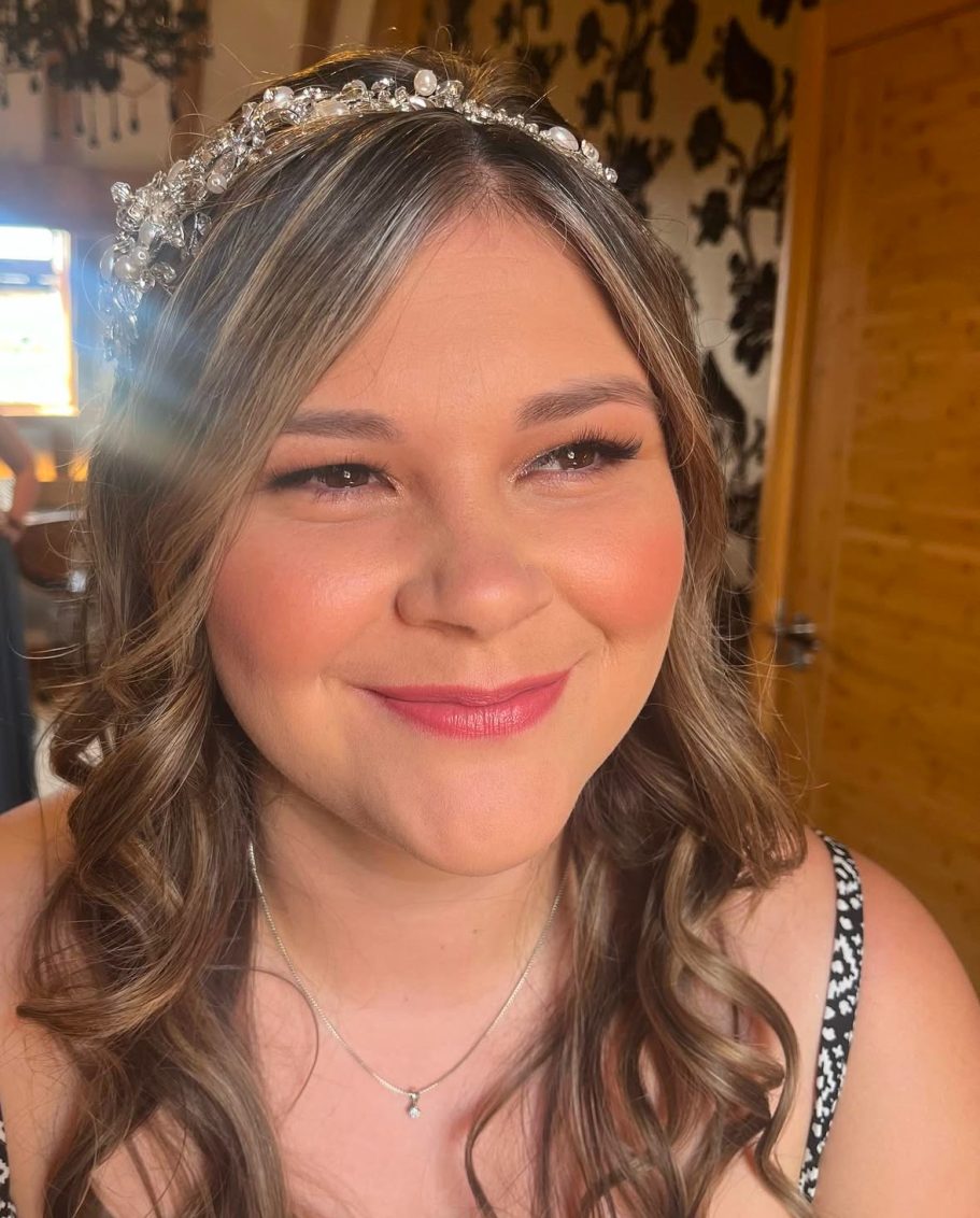 Soft Glam bridal makeup. Bridal Makeup artist at Red house Barn wedding venue